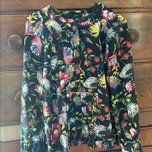 J. Crew Multicolor Floral Blouse size medium